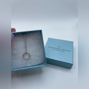 Touchstone Crystal by Swarovski Petite Circle Necklace NWT
